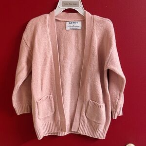 Old Navy Open-Front Blush Pink Cardigan with Pockets size 3T